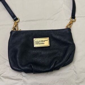 Marc Jacobs Black Crossbody Bag with Gold Accents